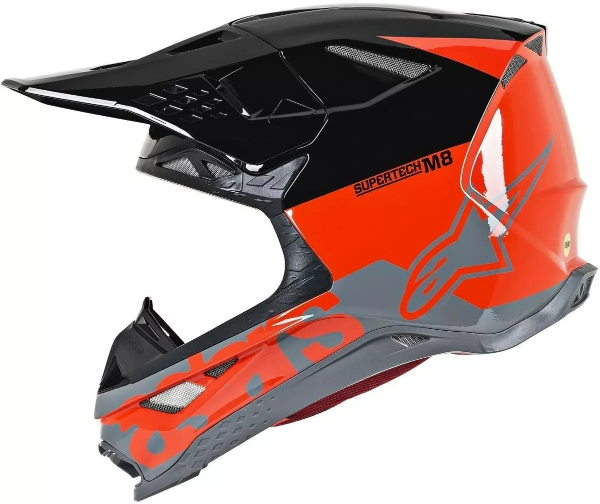 Casque cross Alpinestars 2023 SM8 Radium 2 - Noir Rouge