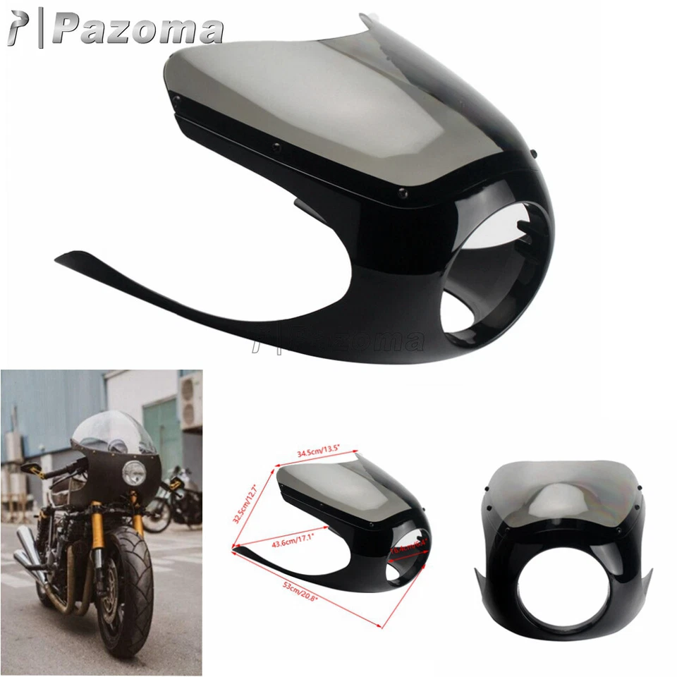 Faro delantero medio carenado cubierta parabrisas para Honda CB CM CL GL CX SL Foto 2 de 4