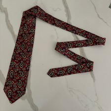 Brooks Brothers Makers Tie Men's Red Paisley Silk Necktie Handmade In USA