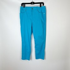 Chico's Pants Cropped Slim Leg Blue Chico's Size 0.5R U.S. 6R