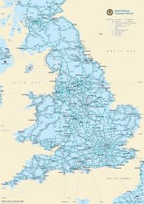 ENGLAND & WALES TRAIN MAP (RAIL PASSENGER NETWORK) 1963 - Print Your Own
