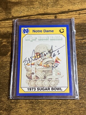 1973 Sugar Bowl Battle Notre Dame Ed Rutkowski Auto