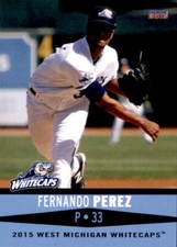 2015 West Michigan Whitecaps Choice 18 Fernando Perez Dominican Republic DR Card