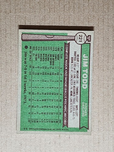 1976 Topps Baseball Cards Player Card #1-250 Singles Complete your Set - UPDATED - Picture 441 of 499
