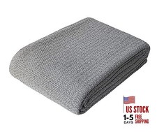 Basket Weave Blanket - 100 Cotton 330 GSM Ultra Soft Full/ Queen - 90x90 Grey