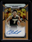Carsen Edwards 2019 Panini Prizm Draft Picks Neon Orange Auto Card /125 #33