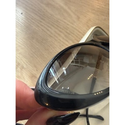 Rare Chanel Gold Filagree Black Cat Eye Sunglasses | eBay display picture 1