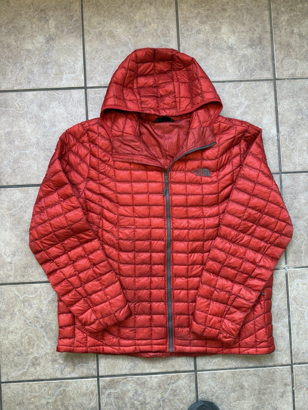 The North Face Jacket Men's Thermoball Full Zip Insulated Quilted Red Size XXL
