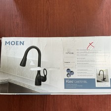 NEW MOEN CA87011B Kleo 1-Handle Pull-Down Sprayer Kitchen Faucet Matte Black B19