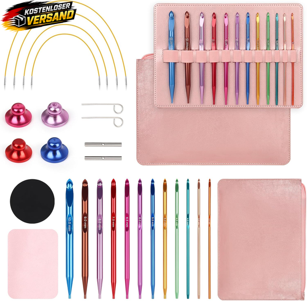 Coopay Tunesische HäKelnadel Set, 3,0-10Mm Austauschbare Tunesische HäKelnadeln-image
