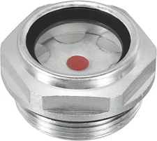 PATIKIL Air Compressor Oil Sight Glass, M30x1.5 Male Thread M30x1.5, Silver 