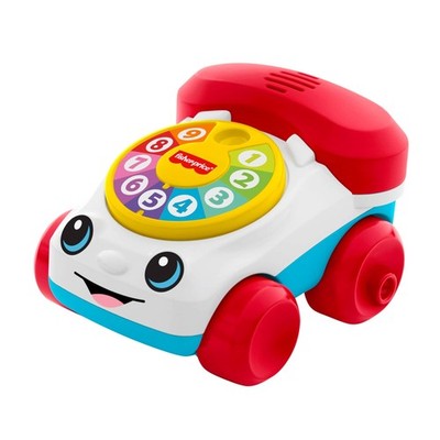 Fisher-Price Baby Toy Chatter Telephone Vehicle Push-Along with Sounds for Crawl