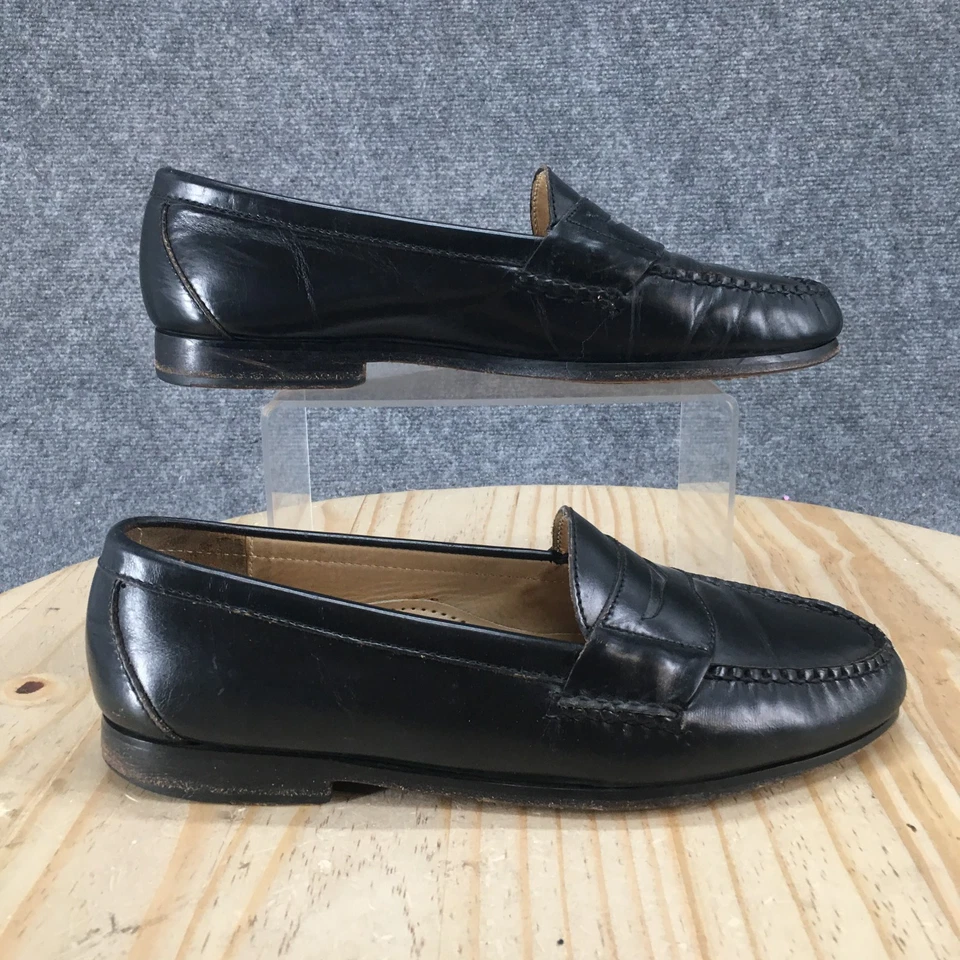 Cole Haan Pinch Zapatos Para Hombres 9 D Vestido Sin Cordones Penny Mocasín Plano Cuero Negro Foto 2 de 4