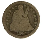 1842 Philadelphia Mint Silver Seated Liberty Dime - G
