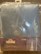 Jubilee by Springs Unlined Drape -  Wedgewood Blue 80" x 84" 2 Panels W Tiebacks
