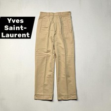 USED EXCELLENT CONDITION YVES SAINT LAURENT RIVE GAUCHE CHINO SLACKS, BEIGE, I