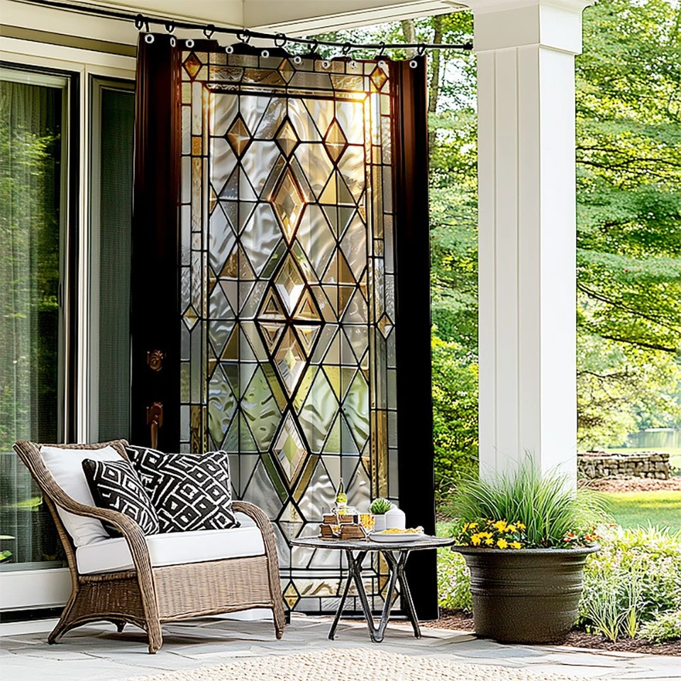 Cortinas impermeables de exterior para patio - Aislamiento térmico, cortinas bloqueadoras de sol Foto 3 de 4