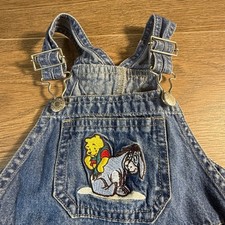 Vintage Disney Store Winnie The Pooh Embroidered Overalls 18M Y2K Classic