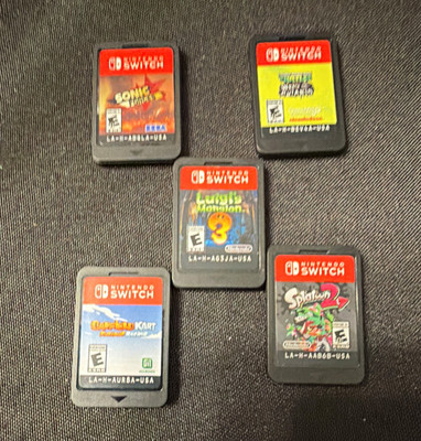 Nintendo Switch Game Lot Luigi's Mansion 3 Splatoon 2 Sonic Forces TMNT SEGA
