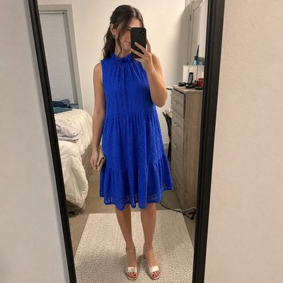 Lilly Pulitzer Blue Lace Tiered Dress - Size S (Like New)