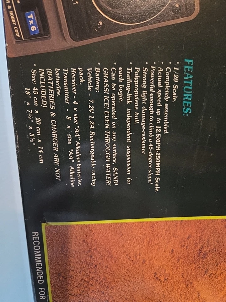 Vintage M1A1 Abrams Desert Storm Chicago Model International Remote Control Tank - Image 2 of 4