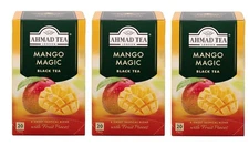 3 PACK Ahmad Black Tea MANGO MAGIC 20 Tea Bags Gourmet Tea
