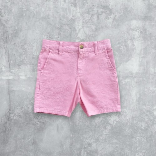 Janie and Jack Classic Linen Blend Shorts Pink Adjustable Waist Size 5