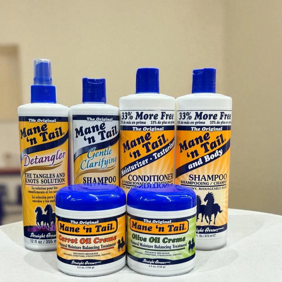 MANE ‘N TAIL Mane ’n Tail Hair Care Set – Shampoo, Conditioner, Detangler & Creams