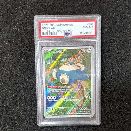 Pokémon Snorlax #051 SV Promo Holo PSA 10 Scarlet & Violet 2023 English