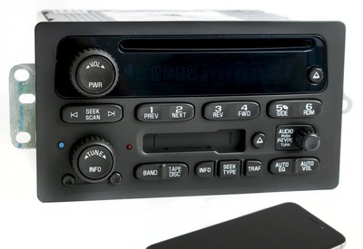 Chevy GMC 2003-2005 Truck Radio AM FM CD Cassette w Bluetooth Music 15104156