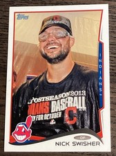 2014 Topps Series 1 Nick Swisher Celebration Image Variation Short Print SP #198