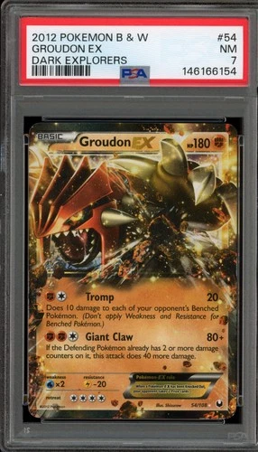 Pokemon Groudon EX Dark Explorers Holo Rare #54 PSA 7