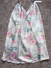 NWT - VICTORIA'S SECRET SATIN GOWN SLIP CHEMISE FLORAL LINGERIE - XXL