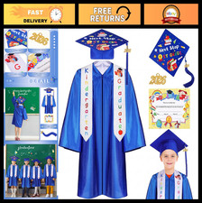 2026 Kindergarten Preschool Graduation Cap Gown Stole Set with Tassel Diploma