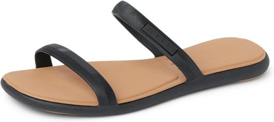 #ad Reef Water Willow Marina Women#x27;s Black Tan Slides NW OB 10M $29.99