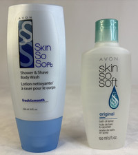 Avon Skin So Soft Shower Lotion  Shave Body Wash 8 oz  Bath Oil Spray 5 oz NOS