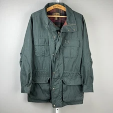 Vintage Eddie Bauer Wool Lined Mountain Parka Mens Large Dark Green Chore Jacket