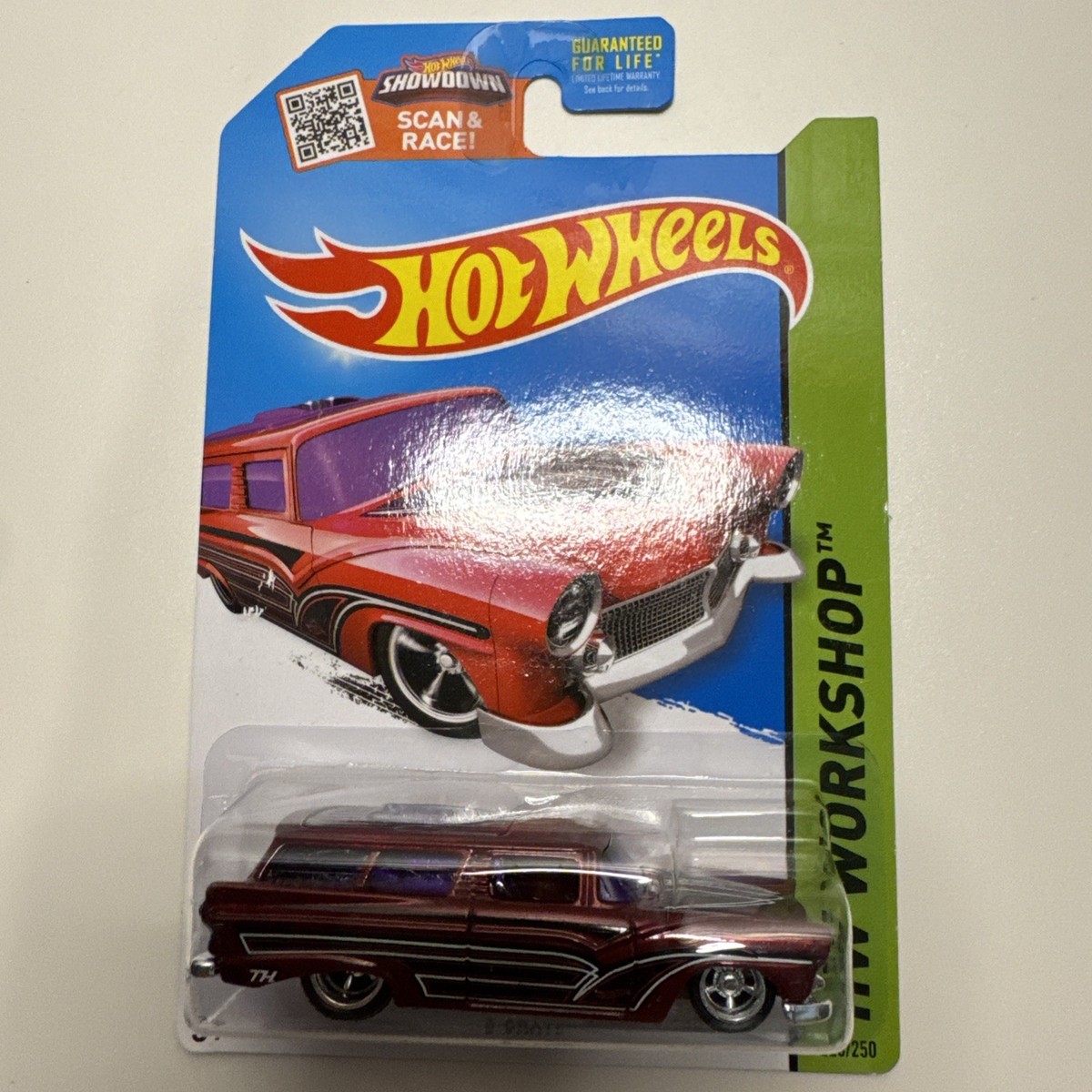 Hot Wheels 2014 Super Treasure Hunt – 8 Crate Burgundy Lowrider TH