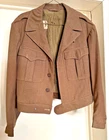 1943 VINTAGE MILITARY WWII EISENHOWER CROP UNIFORM JACKET FIELD WOOL OD Olive