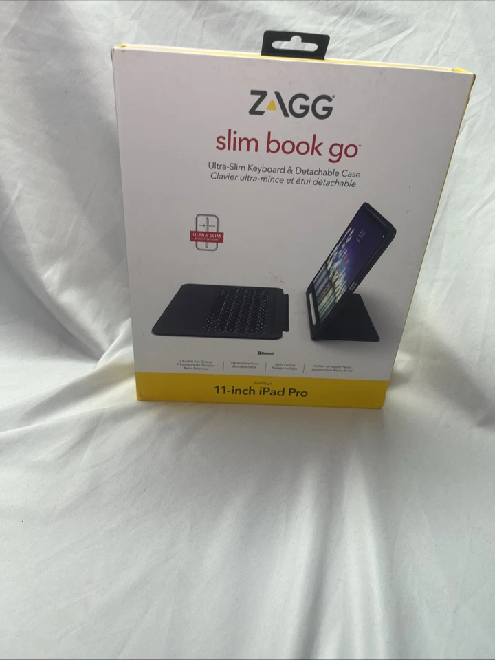 Funda tipo folio con teclado ZAGG Slim Book Go para iPad Pro (11 pulgadas 1ª generación) - Negra NUEVA Foto 2 de 4