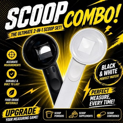 Spill-Proof Protein Scoop Funnel | BPA-Free 2-in-1 Measuring Scoop for Gym & Kit