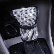 Auto Gear Shift Knob Cover with Crystal Glitter Bling Rhinestones, Car Knob Gear
