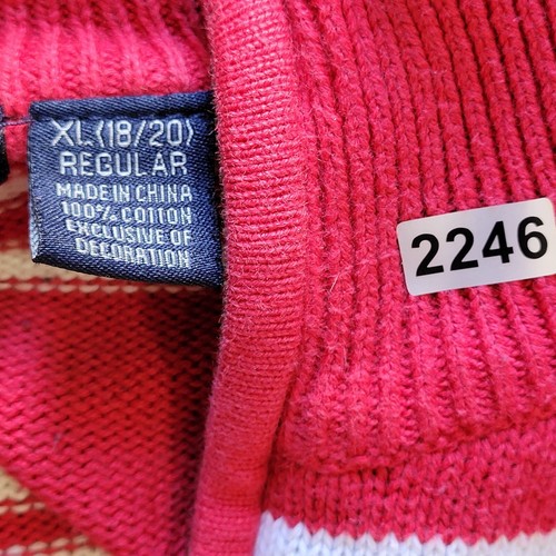IZOD Sweater Boys XL (18-20) Heavyweight Pullover Quarter Zip Longsleeve Knit - Picture 10 of 10