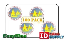 QTY: 100 | Mark of Business ID Card Hologram Overlay with Adhesive Back