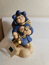 VINTAGE AUTENTICO THUN ANGELO BLU BOLZANO COLLEZIONE FAIENCE NUOVO CON ETICHETTE