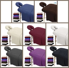 Massage Table Flannel Sheets 3 piece Set 100% Double Brushed Soft Cotton Colors 