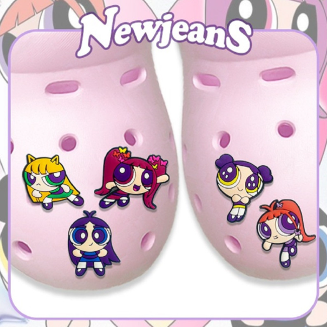 NewJeans x Powerpuff Girls Crocs Jibbitz Hanni Hyein Danielle