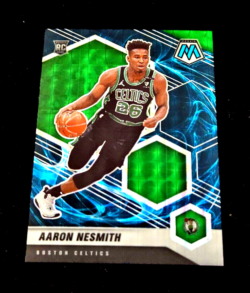 2020-21 Panini Mosaic Genesis Prizm RC Aaron Nesmith Refractor SP #227 Mint
