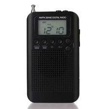HRD-104 Portable AM/ Stereo Pocket 2-Band Digital Tuning Y9K8
