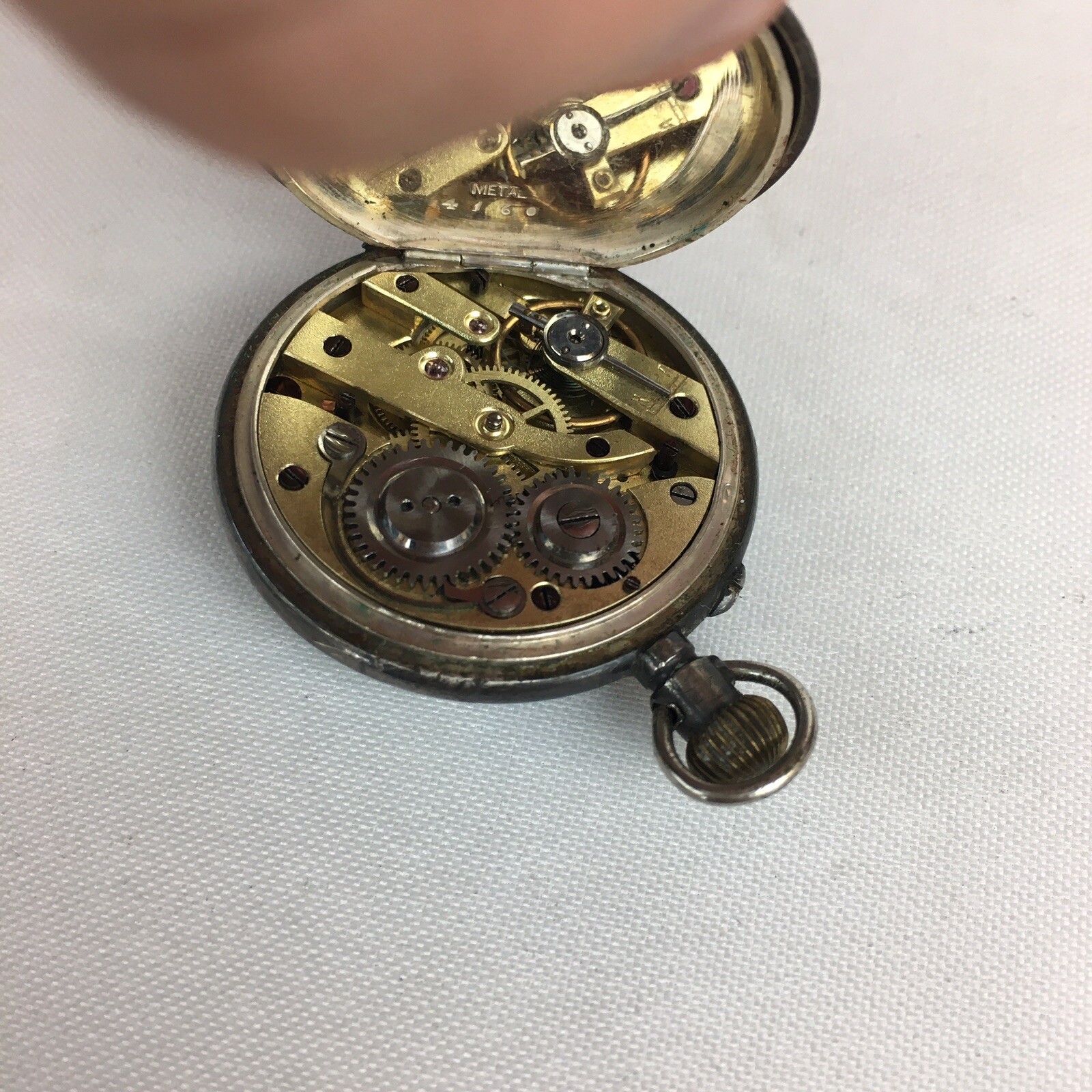 Antique German Solid Silver Cased Remontoirill Fo… - image 4